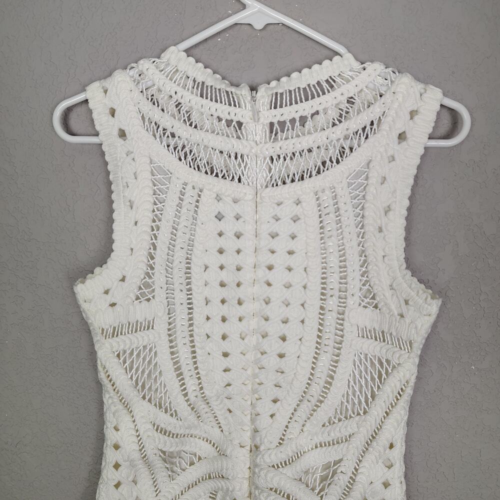 SIMKHAI Coen Crewneck Mini Dress in White Size 0 - Picture 10 of 14